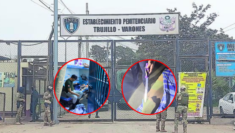Trujillo: Encuentran celulares y armas blancas, durante operativo en penal El Milagro