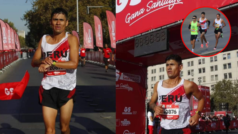 Atleta liberteño César García ganó media maratón en Santiago de Chile