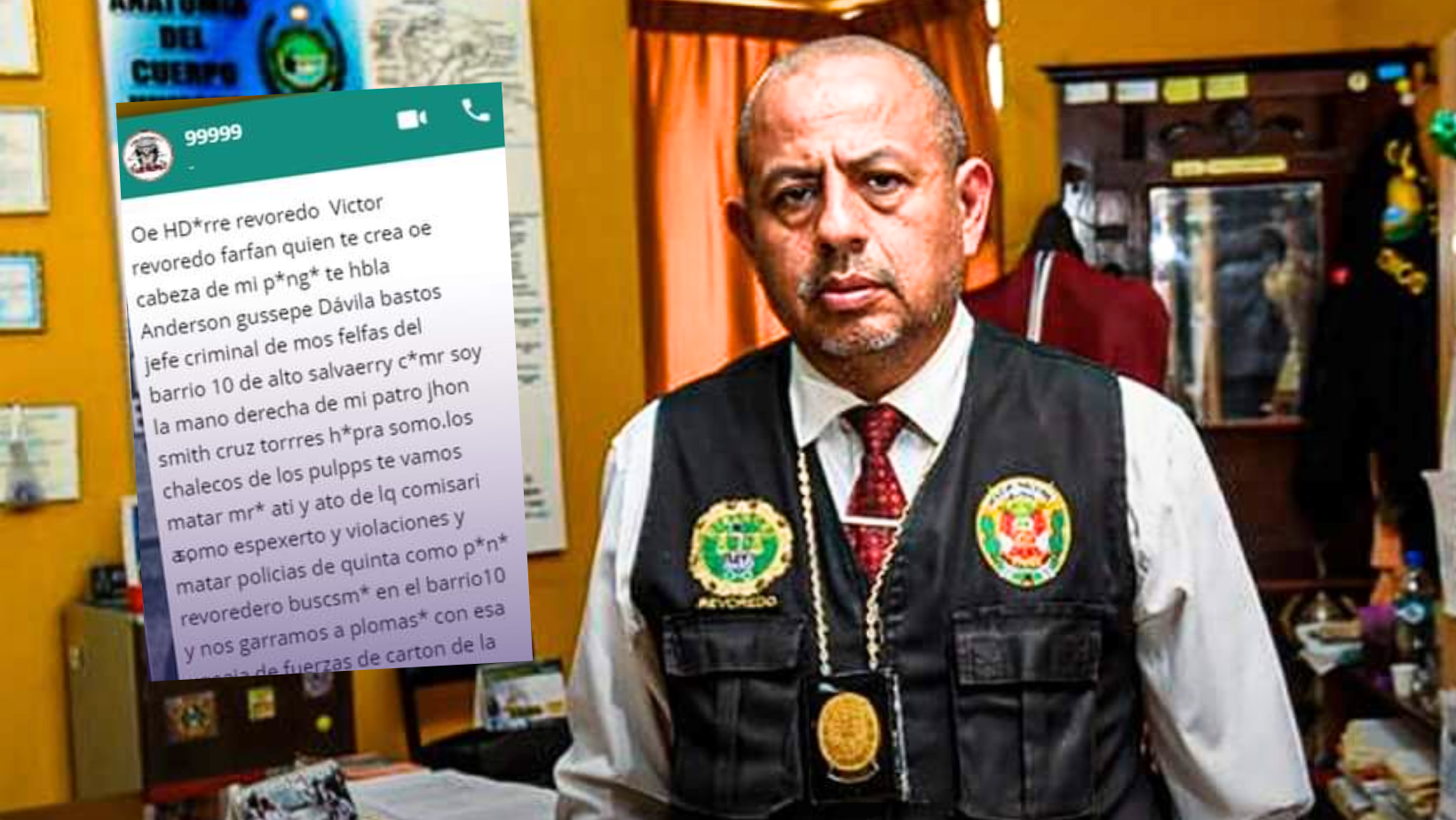 Trujillo: Banda criminal amenaza de muerte a coronel PNP Revoredo
