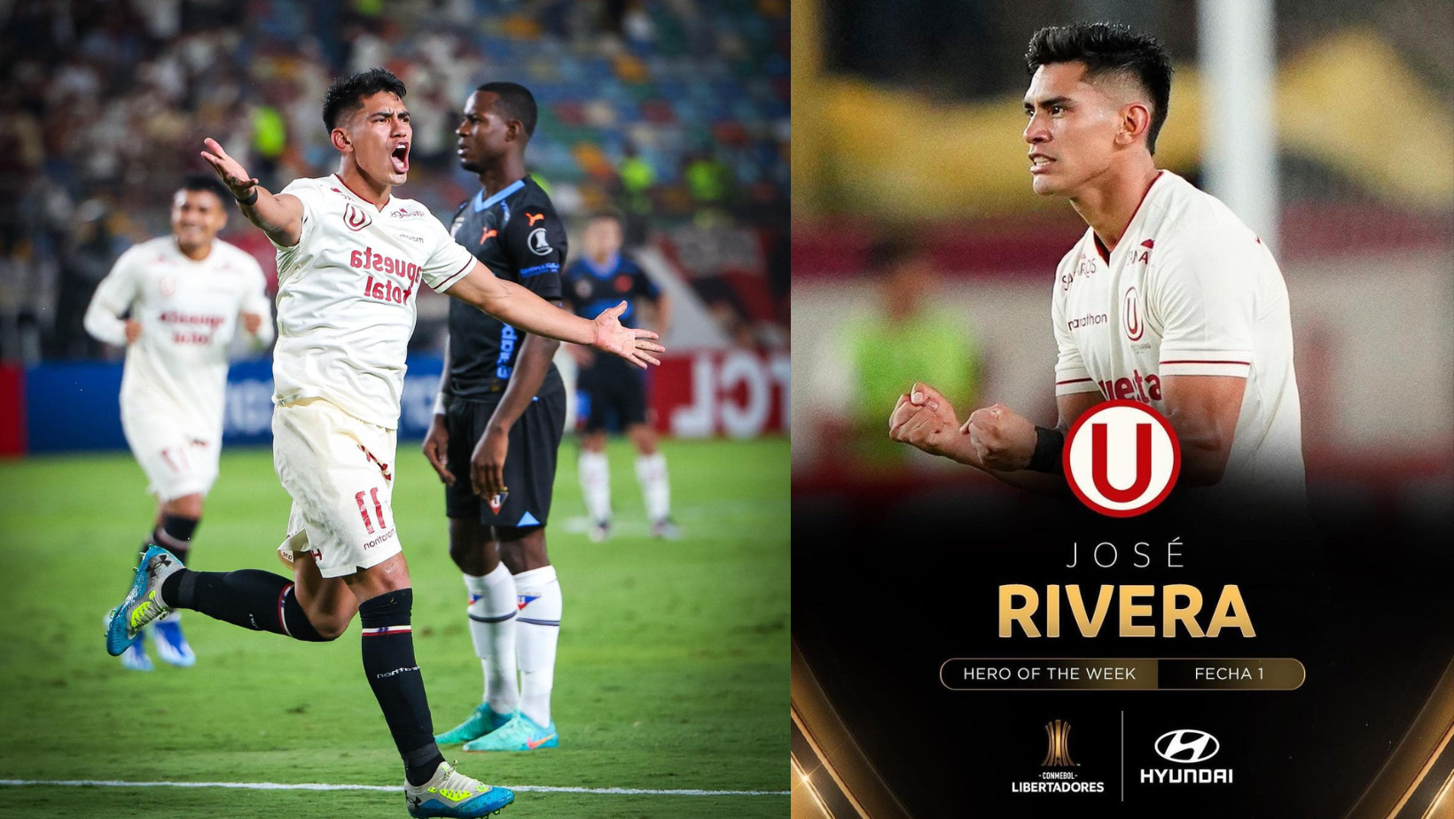 José Rivera es elegido mejor jugador de la semana en la Copa Libertadores