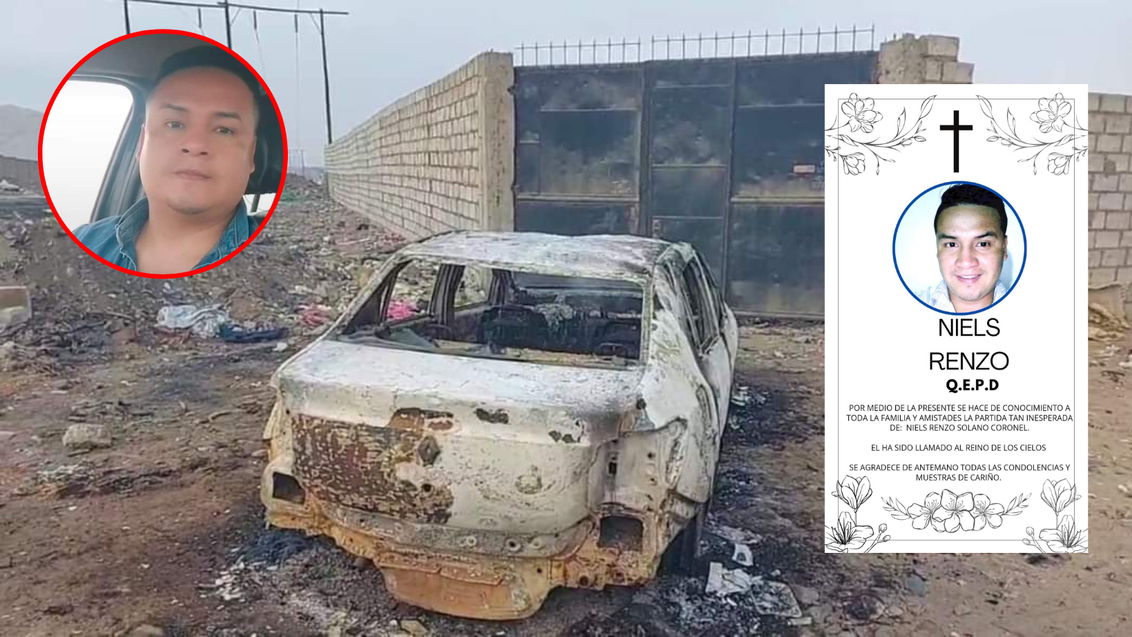 Trujillo: hallan muerto a conductor de vehículo quemado en El Milagro