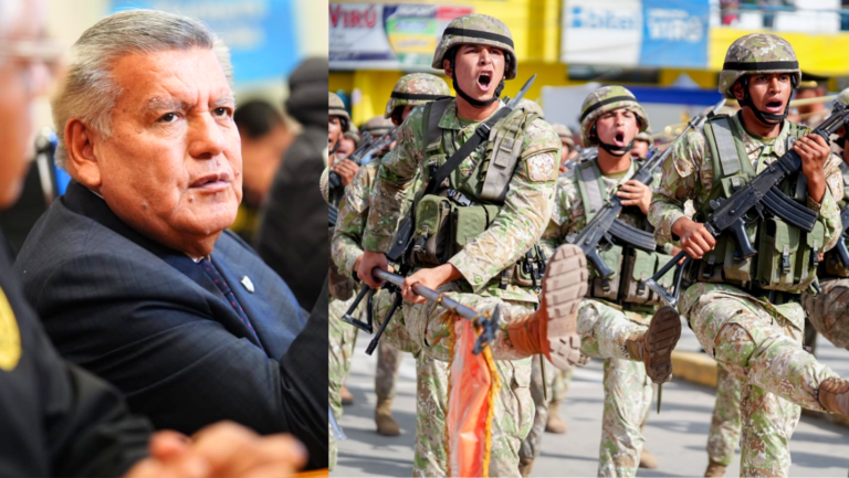 La Libertad: Acuña anuncia que el ejército brindará protección a colegios ante extorsiones y detonación de dinamitas