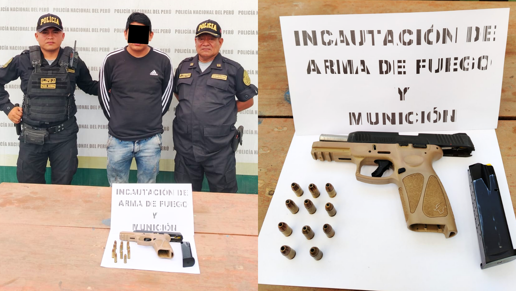 Trujillo: Detienen a cobrador de bus por presuntamente portar un arma de fuego