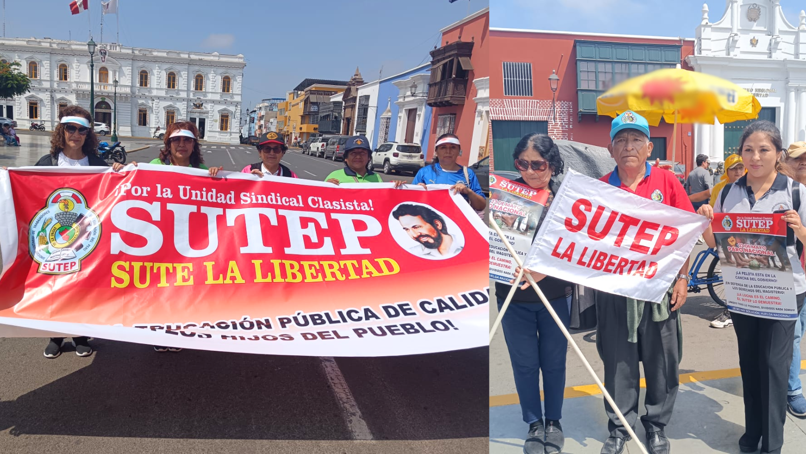 La Libertad: Docentes del SUTEP exigen a Dina Boluarte, al Minedu y al Congreso el incremento salarial