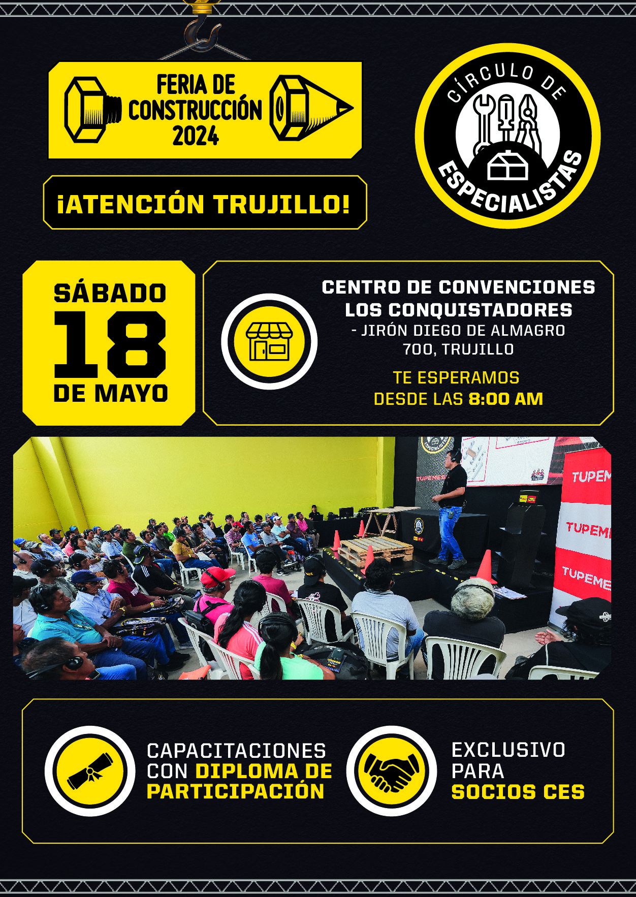 Trujillo: Capacitarán de forma gratuita y brindarán certificado en la feria de la construcción