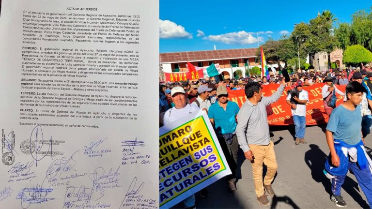 Paro antiminero 2024: dirigentes dan tregua tras firma de acuerdos y promesa de mesa de diálogo