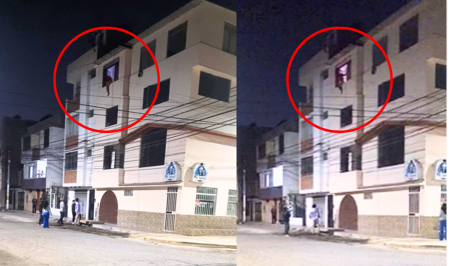 Trujillo: Mujer intenta lanzarse del cuarto piso de una vivienda en celebración del Día del Padre