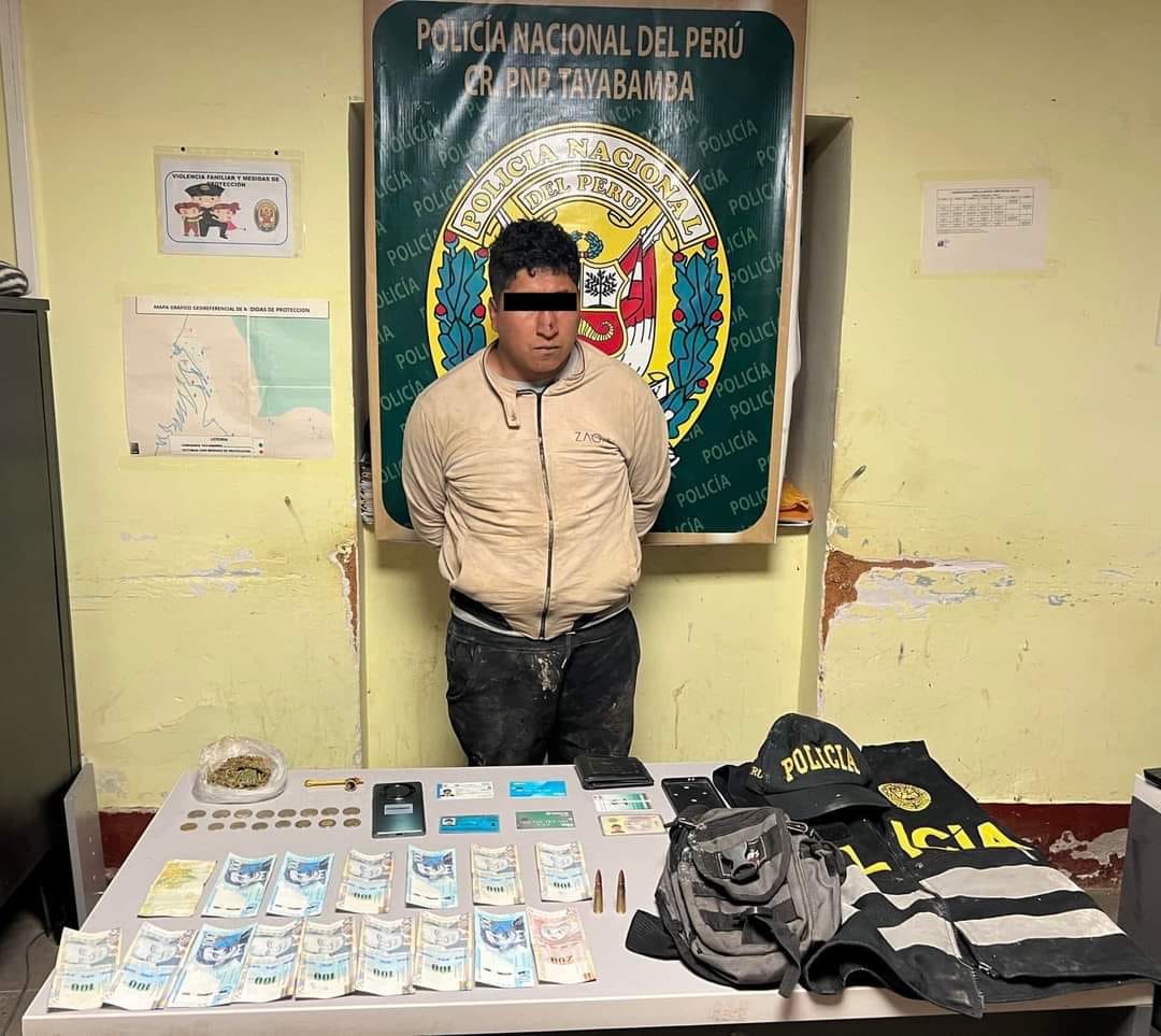 La Libertad: Capturan a sujeto con uniforme policial implicado en asalto de S/ 70 mil a empresa minera