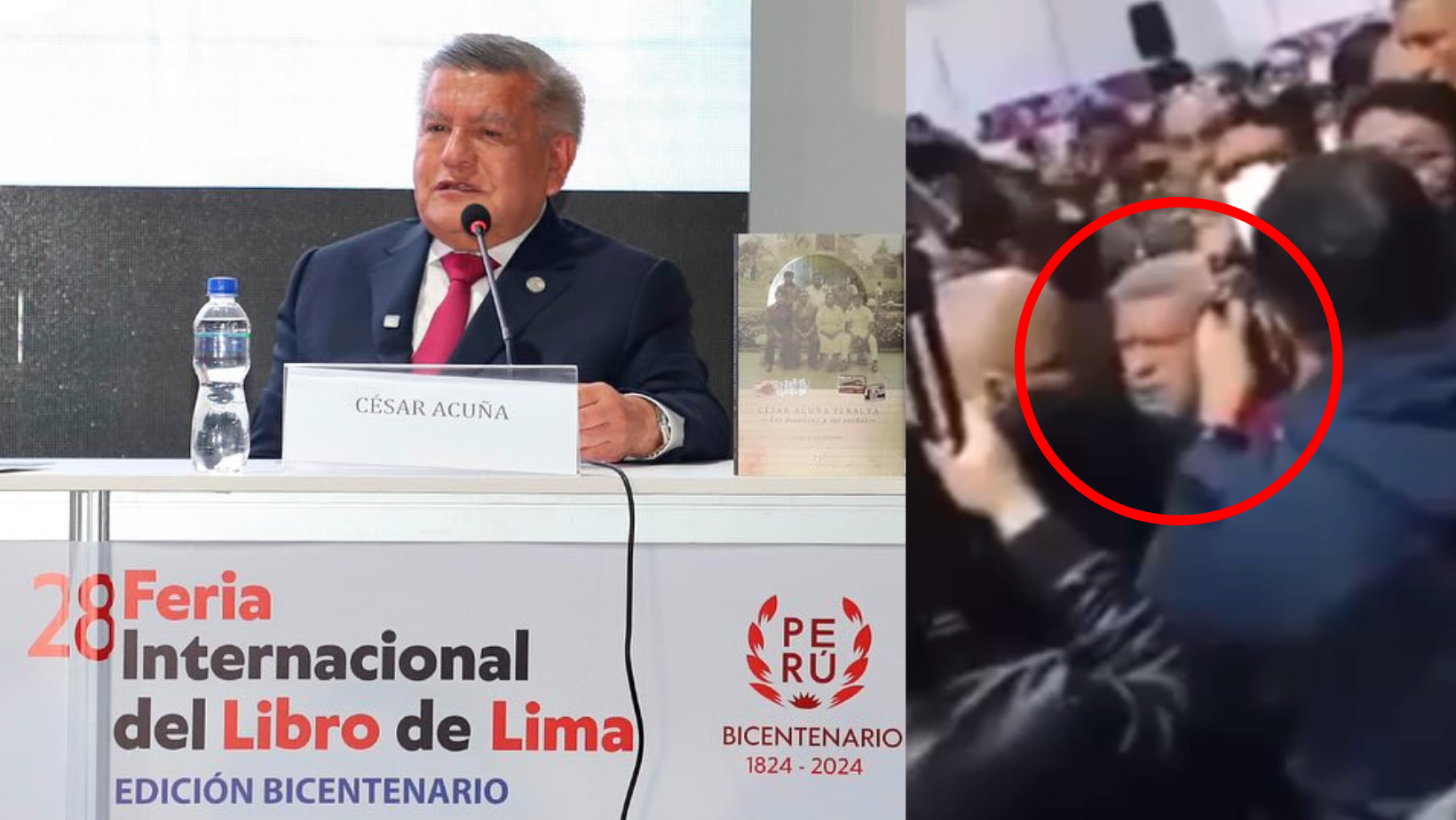 Abuchean a César Acuña en  presentación de su libro en Lima: "fuera corrupto y mafioso"