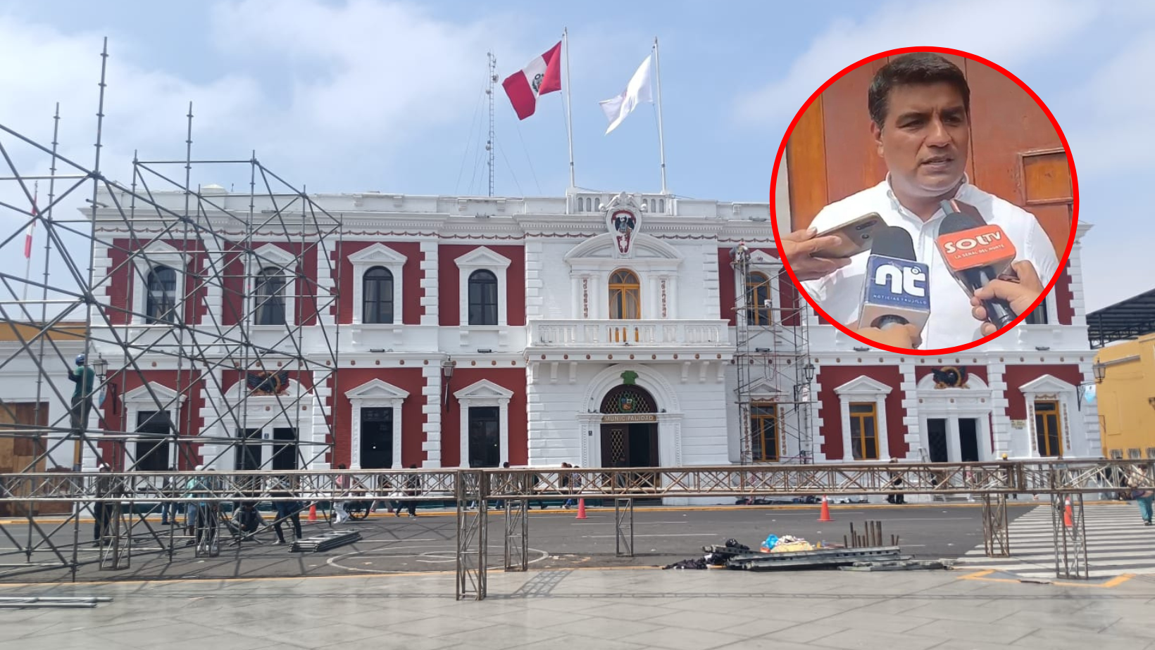 Trujillo: Alcalde Mario Reyna desconoce gastos en pintado de fachada de la MPT