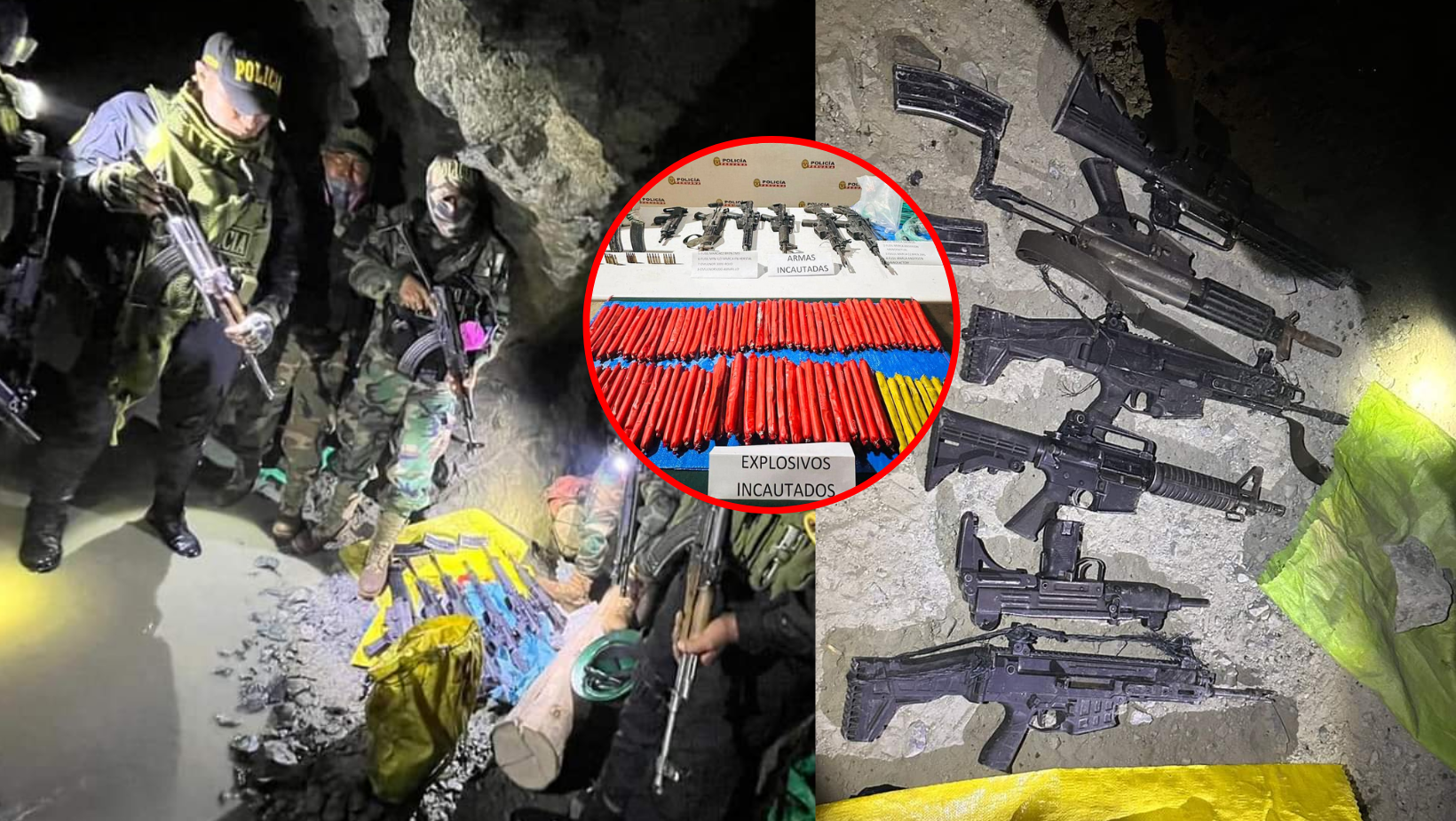 La Libertad: Incautan armamento y explosivos utilizados por criminales para atentar la minera Poderosa