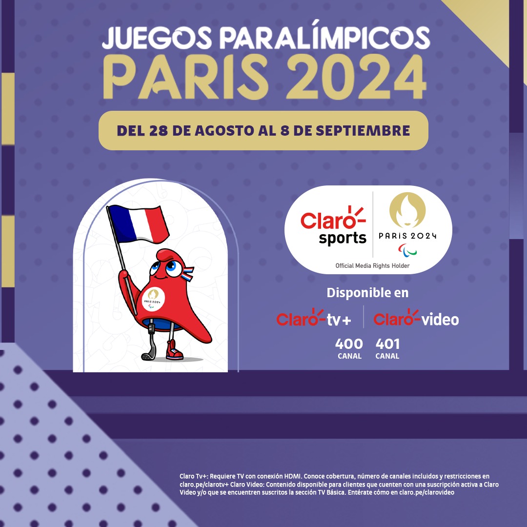 Claro Sports transmitirá en vivo los Juegos Paralímpicos Paris 2024