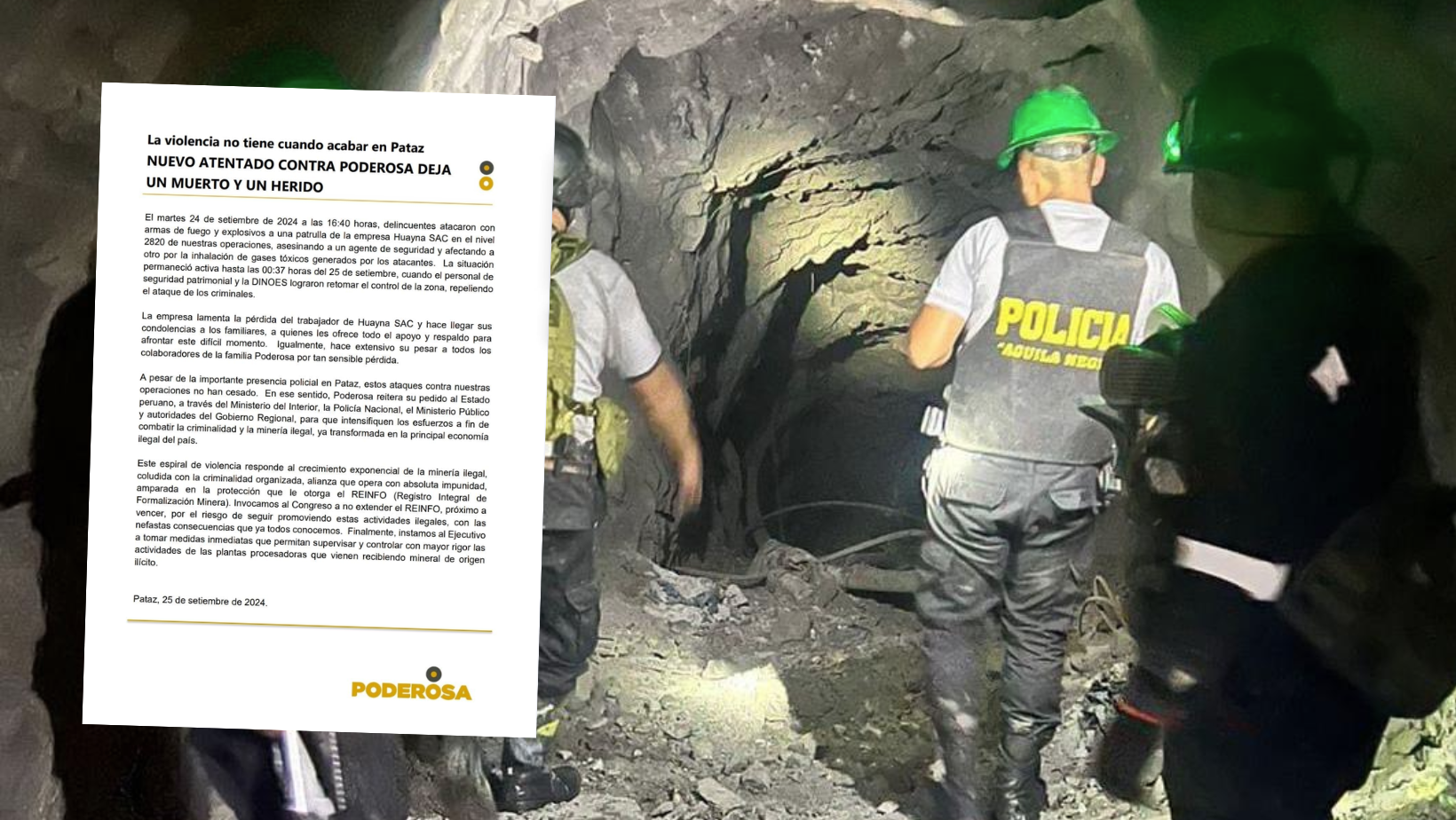 La Libertad: Un muerto y un herido en nuevo atentado a la minera Poderosa en Pataz