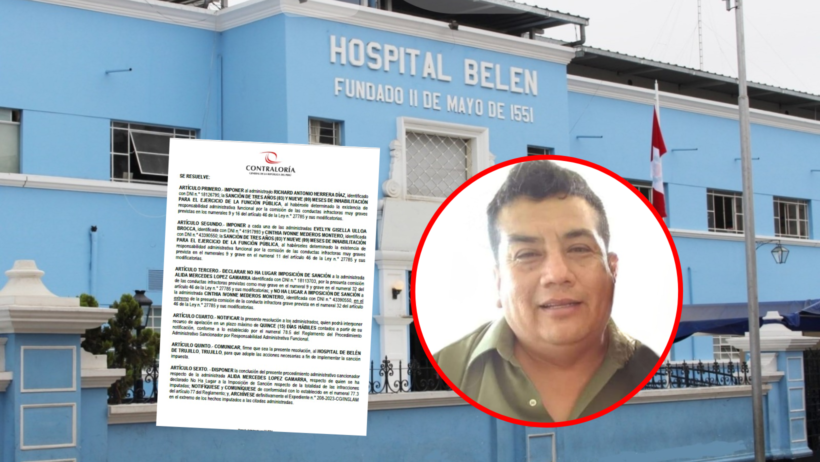 Trujillo: Inhabilitan por 3 años y 9 meses a exfuncionario del Hospital Belén por falsificar declaración