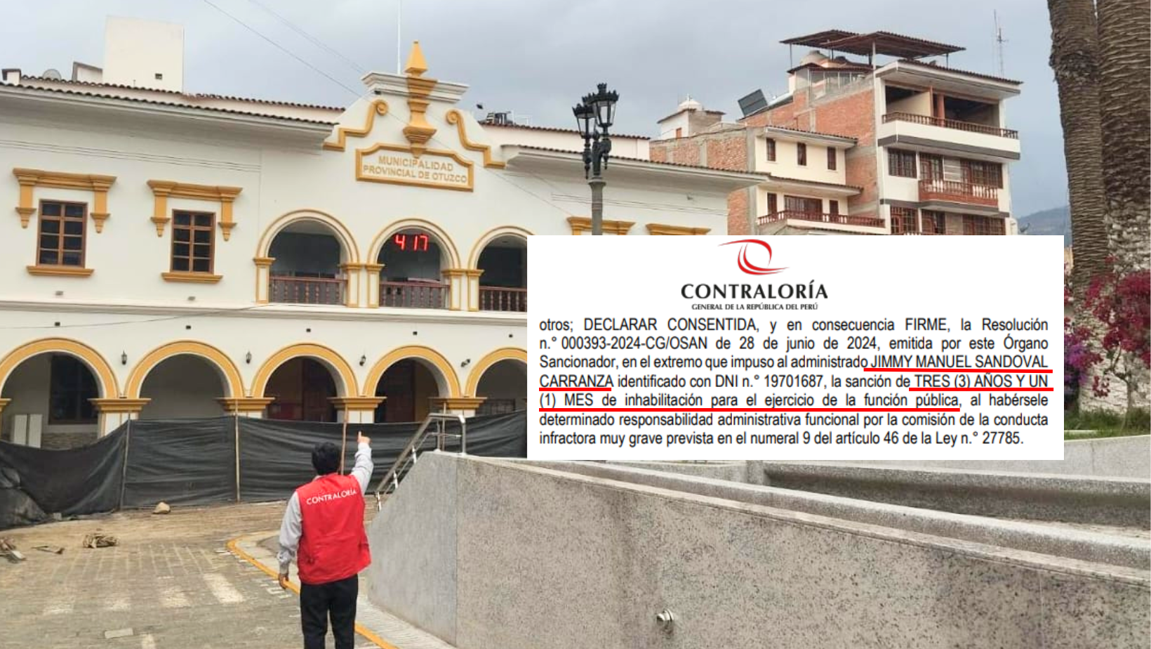 La Libertad: Inhabilitan por 3 años a exfuncionario municipal por favorecimiento a un postor en licitación de obra vial