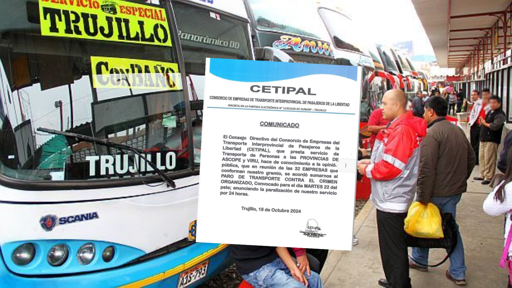 La Libertad: Transportistas acatarán paro este 22 de octubre por extorsiones y crímenes 