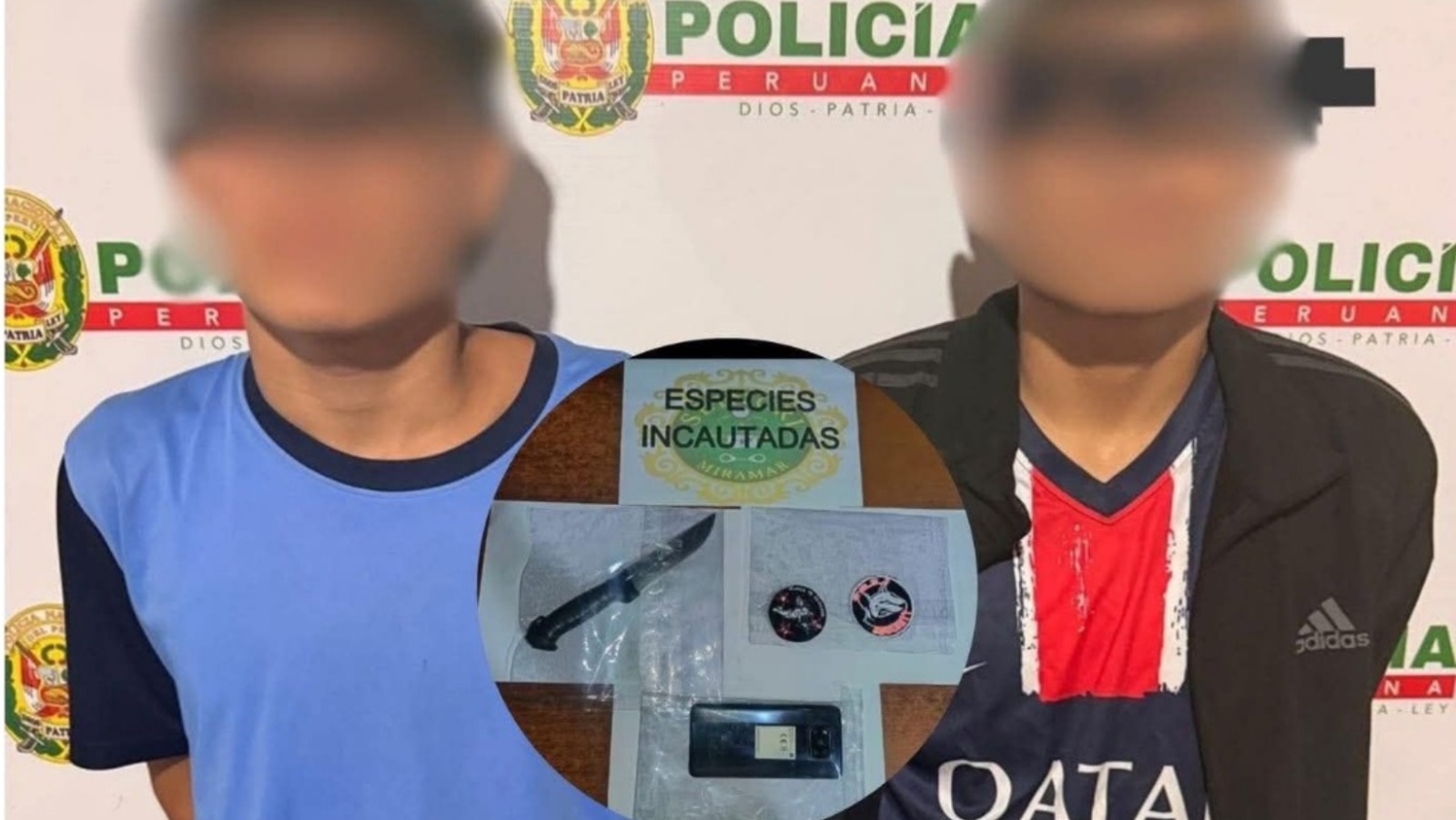 Policía retiene a dos menores acusados de extorsionar a barbería en Moche