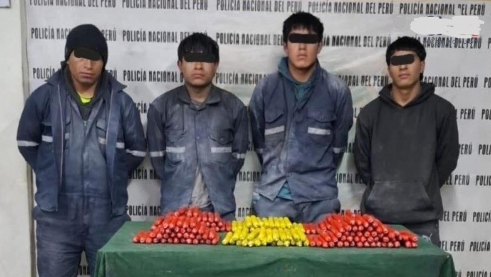 Con más de 2 mil cartuchos de dinamita, detienen a banda criminal en la sierra liberteña