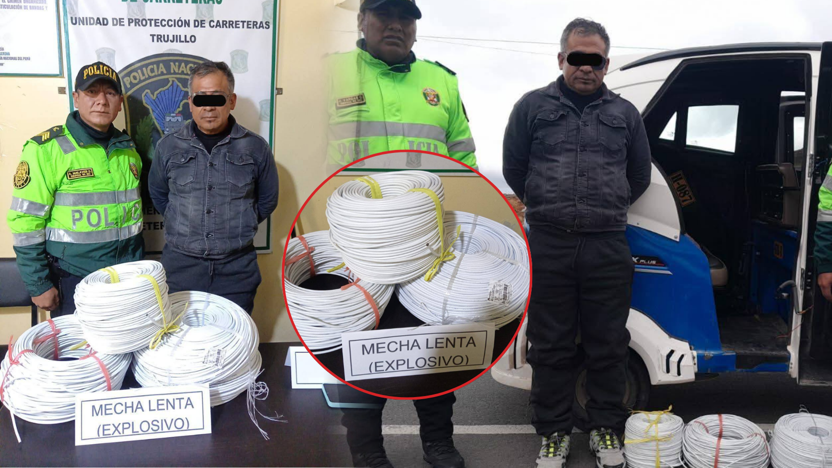 Más de 1 mil metros de mecha para explosivos son incautados a hombre en Huamachuco