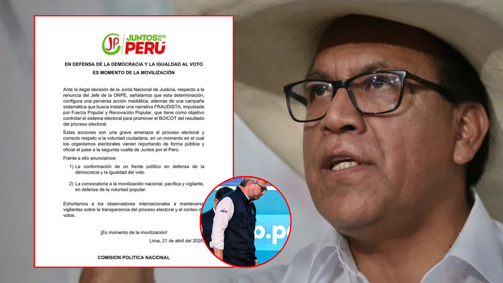 Roberto Sánchez convoca marcha al saber renuncia de Piero Corvetto