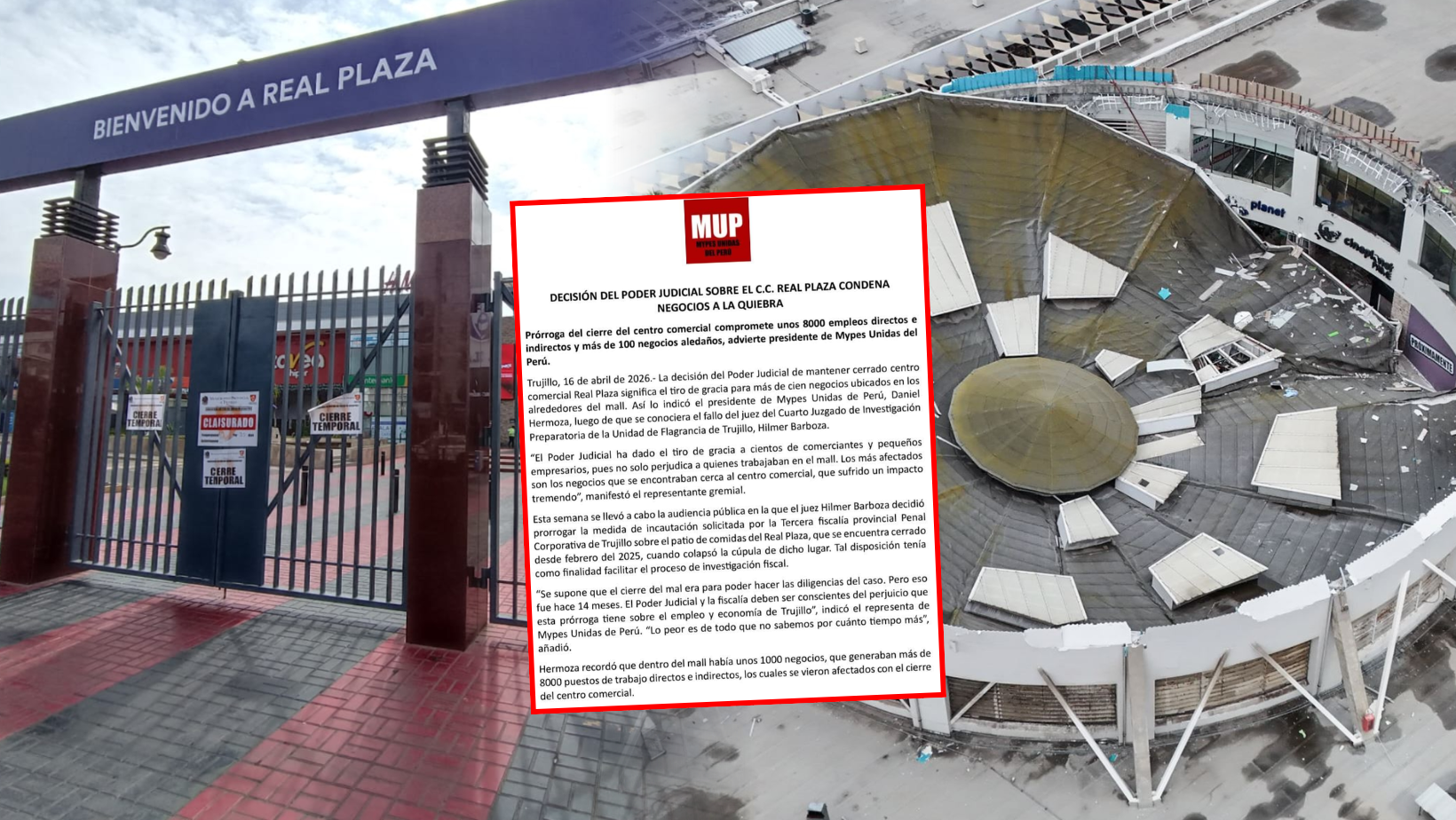 Más de 100 negocios aledaños en riesgo tras prolongación del cierre del Real Plaza de Trujillo