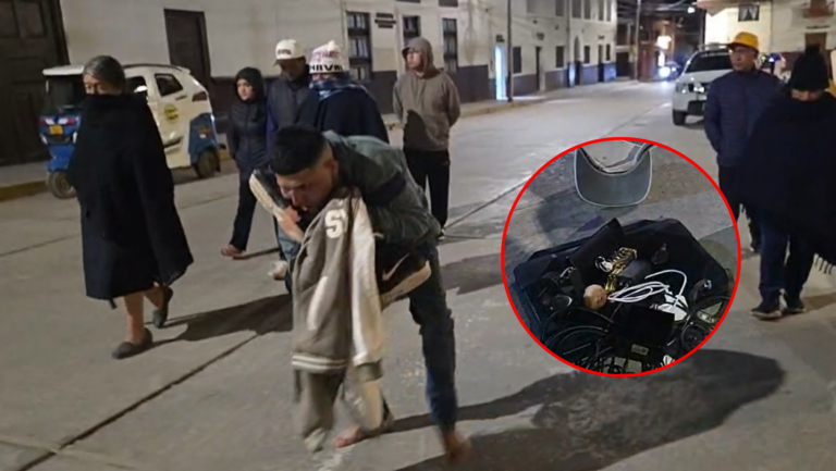 Vecinos atrapan a ladrón y lo pasean descalzo por calles de Huamachuco