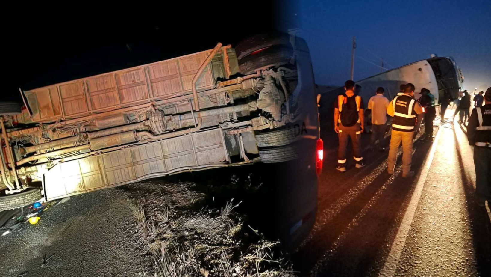 Varios heridos deja volcadura de bus que transportaba trabajadores agrícolas en Pacasmayo
