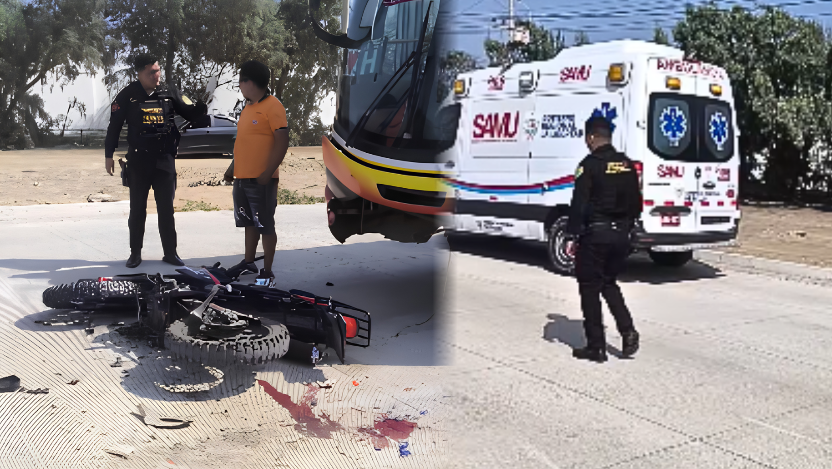 Motociclista queda herido tras ser atropellado por un micro en la carretera a Huanchaco
