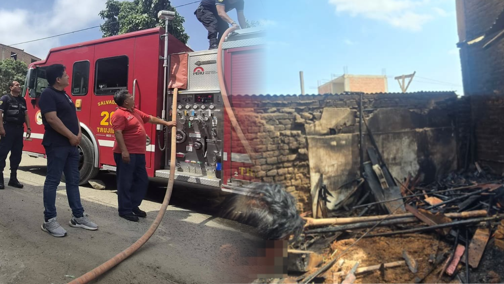 Bomberos evitan que incendio se propague a viviendas de sector Fraternidad en La Esperanza