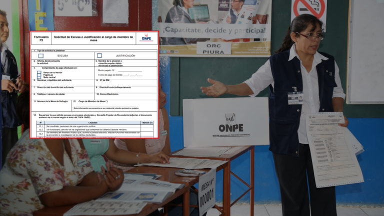 ONPE aceptará solicitudes de excusa a cargo de miembro de mesa en casos excepcionales