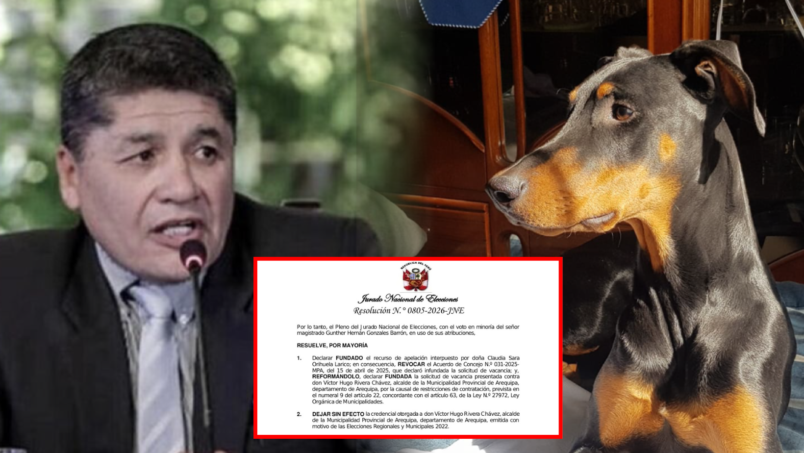 Vacan al alcalde de Arequipa por culpa de su mascota “Flechita”