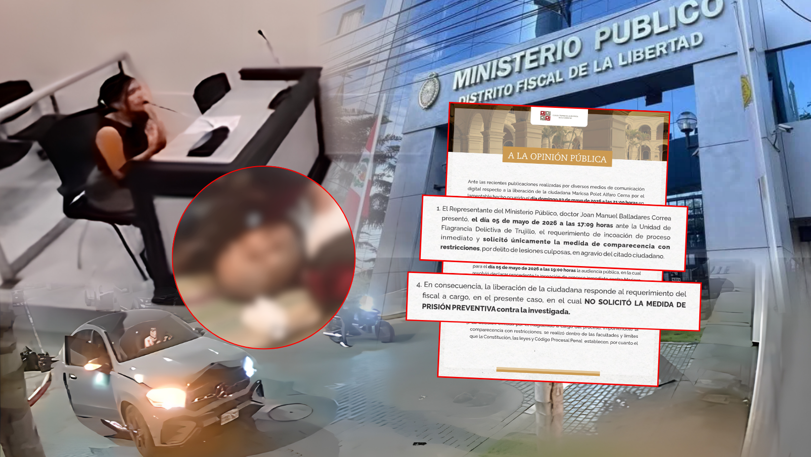 Poder Judicial dejó libre a mujer que atropelló a vigilante por pedido de la Fiscalía