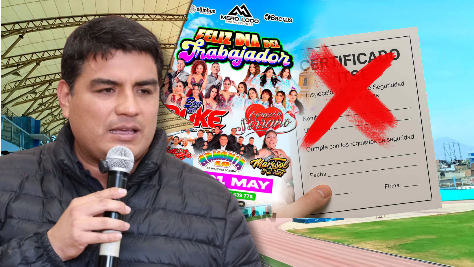 Sin certificado de seguridad, alcalde dejó que se haga concierto en estadio Chan Chan