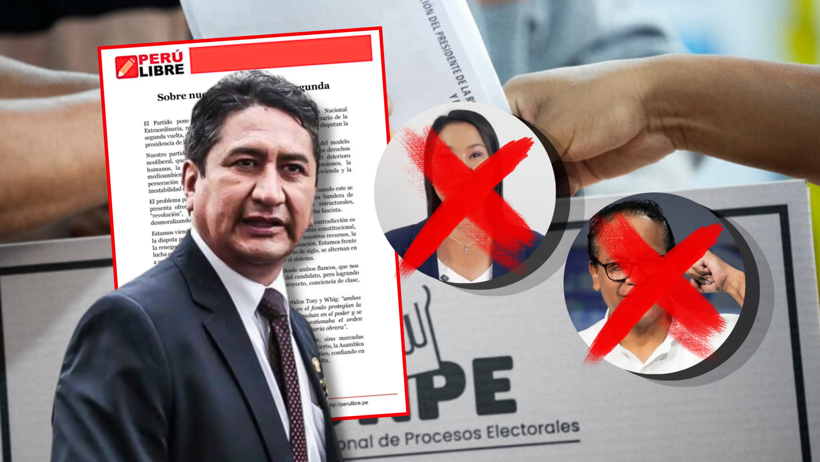 Vladimir Cerrón y Perú Libre no apoyarán ni a Keiko Fujimori ni a Roberto Sánchez