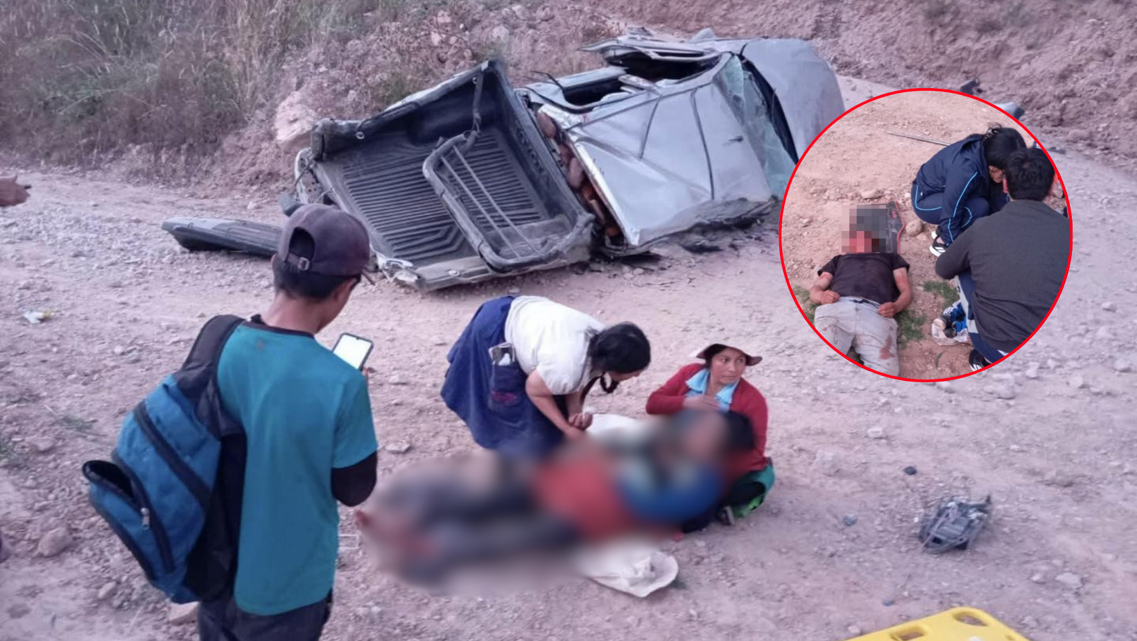 La Libertad: Al menos 2 muertos y 4 heridos al volcar camioneta en Marcabal Grande