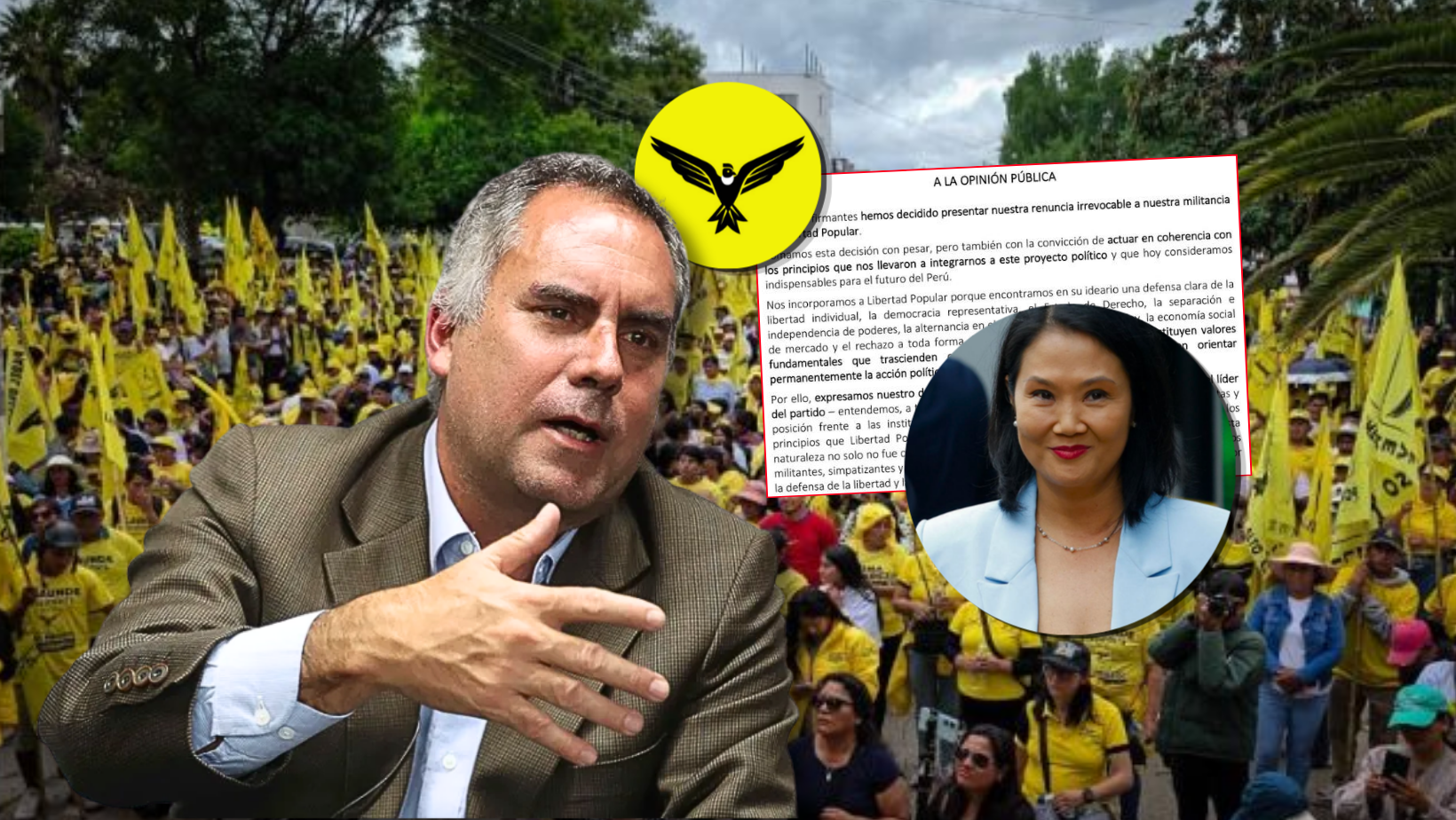 Rafael Belaúnde expresa apoyo a Keiko Fujimori y militantes de su partido renuncian