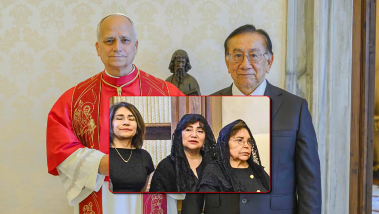 Hijas del presidente Balcázar participaron en costoso viaje para visitar al Papa León XIV en el Vaticano