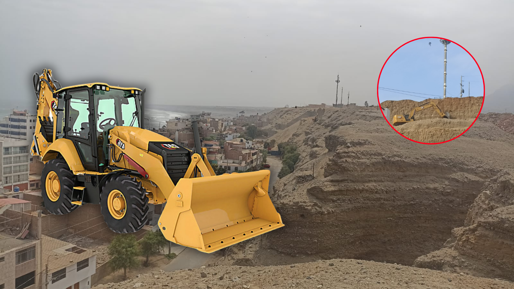 Trujillo: Maquinaria destruye acantilado de Huanchaco para ampliar exhotel Garden
