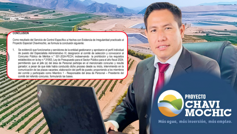 Chavimochic: gerente general y tres funcionarios acusados de amañar concurso
