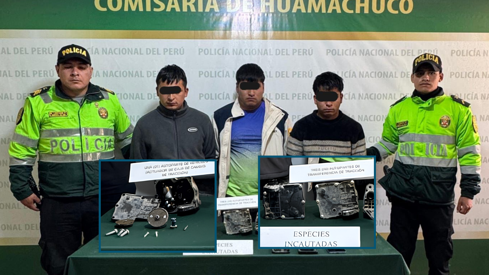 Policía detiene a presunta banda criminal dedicada al robo de autopartes en Huamachuco