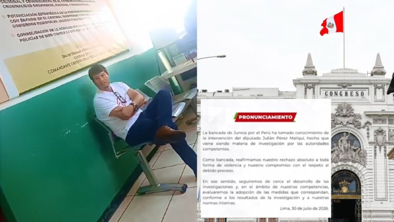 Juntos por el Perú pide debido proceso para diputado acusado de agredir a su pareja