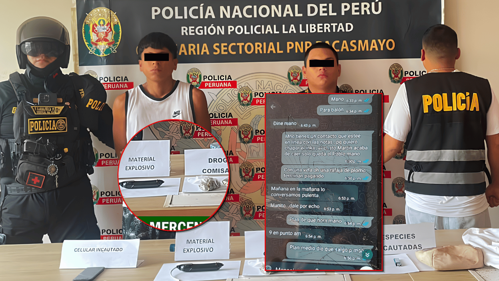 Detienen a presunta banda criminal que habría estado planificando un crimen en Pacasmayo