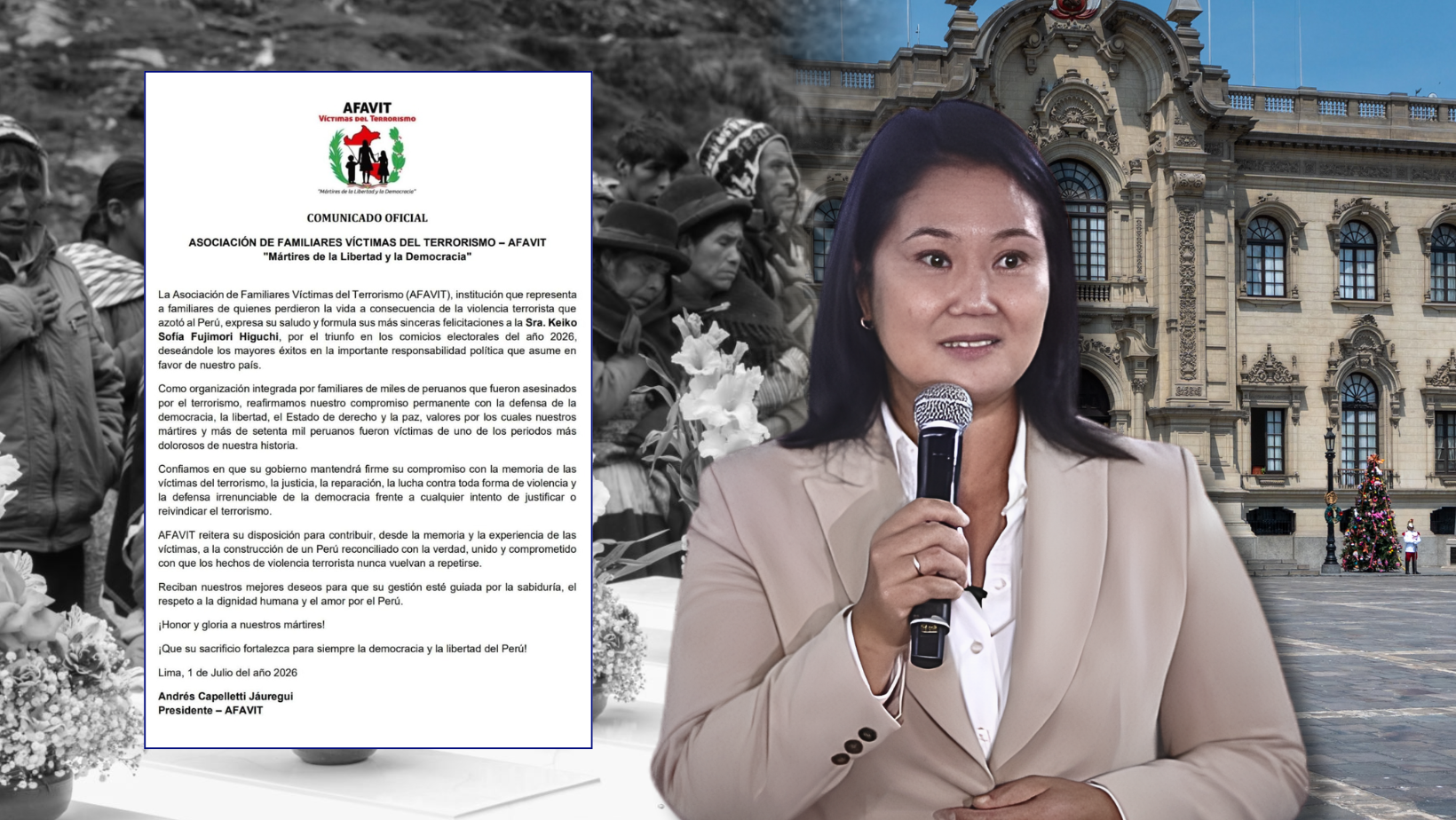 Familiares de víctimas del terrorismo piden a Keiko Fujimori luchar contra intentos de justificar violencia subversiva