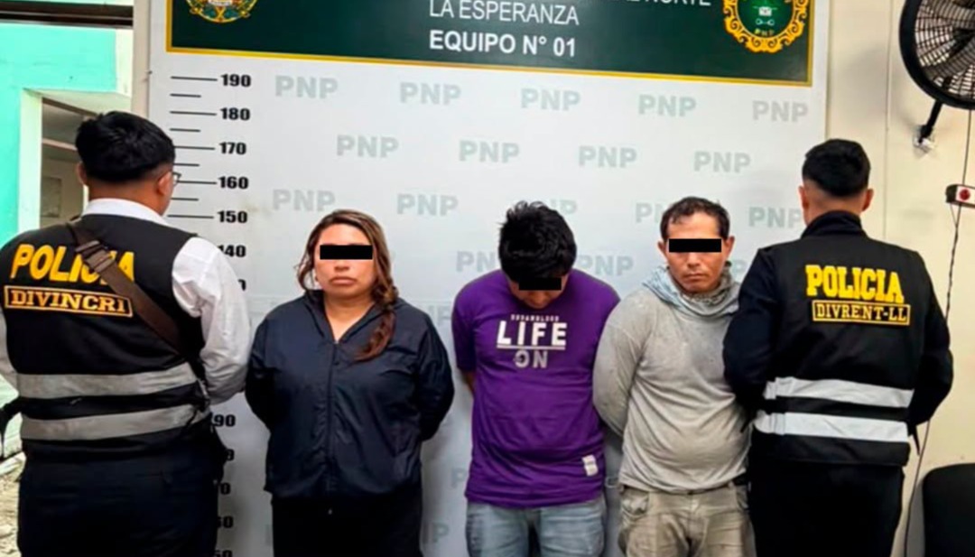 Detienen a tres presuntos integrantes de banda ante extorsión por S/5 mil a víctima