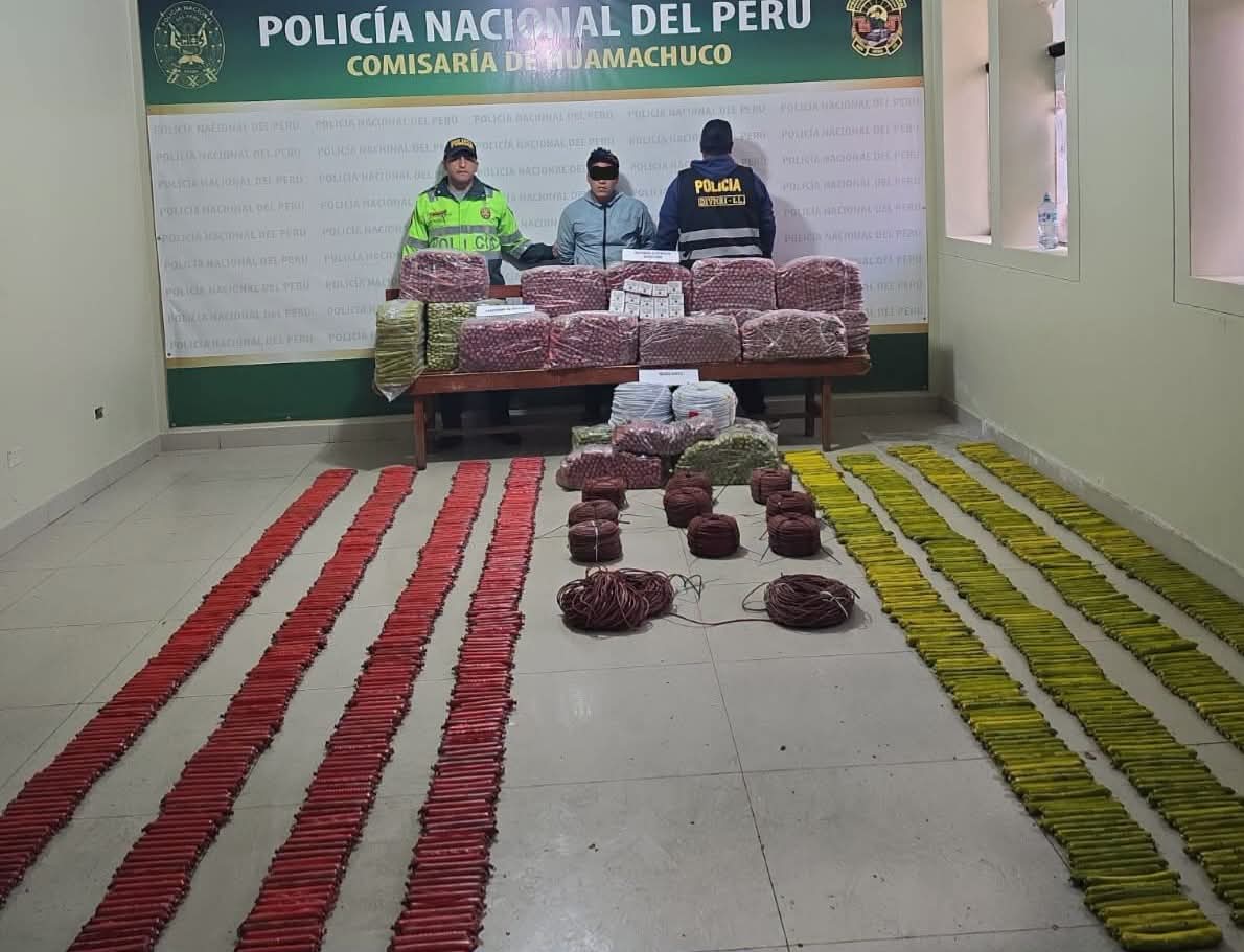 Incautan más de 5 mil cartuchos de dinamita y detienen a presuntos integrantes de banda