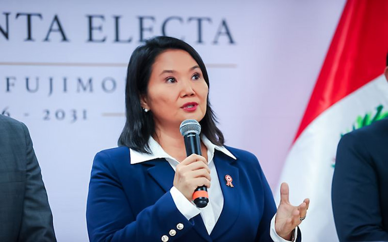 Keiko Fujimori recibirá este miércoles 15 de julio sus credenciales como presidenta
