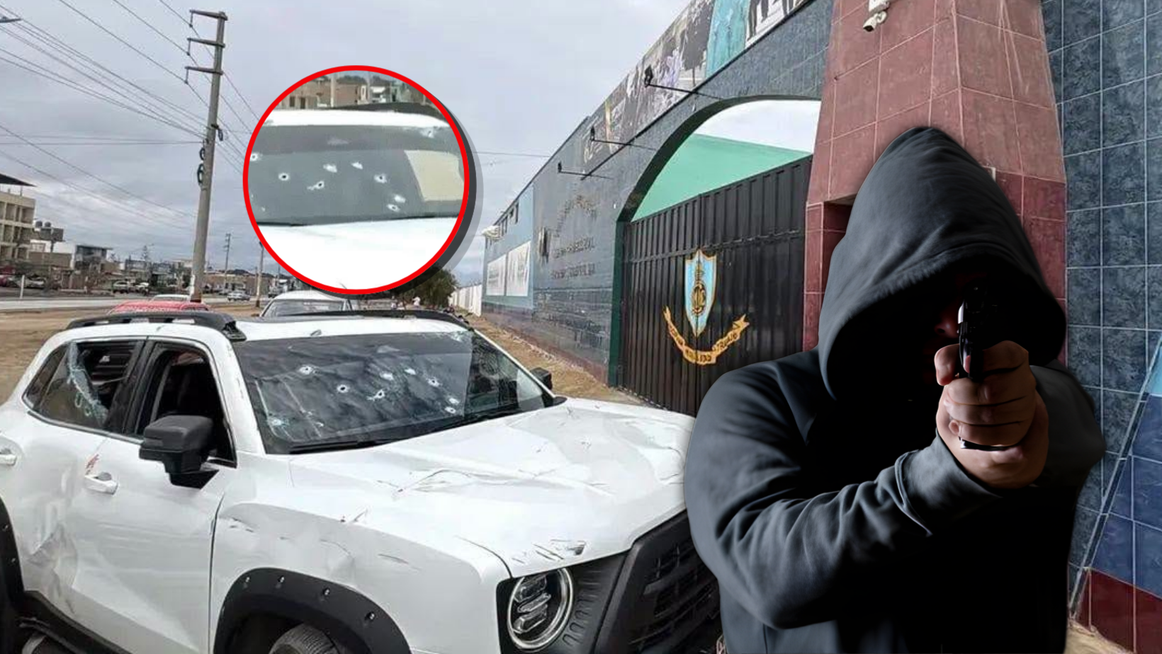 Chofer es baleado en Huanchaco y conduce herido hasta Colegio Militar