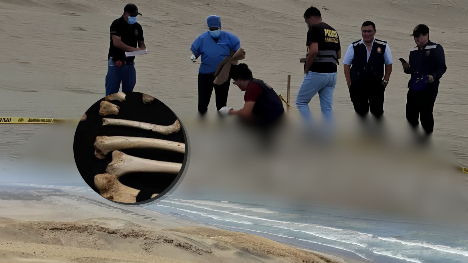 Hallan restos óseos en playa de Ascope y se presume serían de humanos