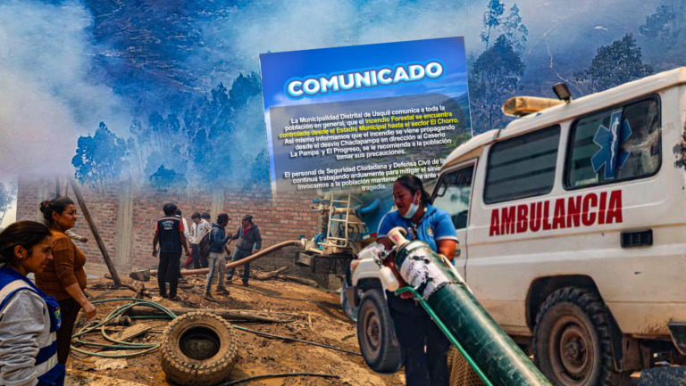 Intenso incendio forestal en Usquil amenaza con extenderse y afectar a pobladores