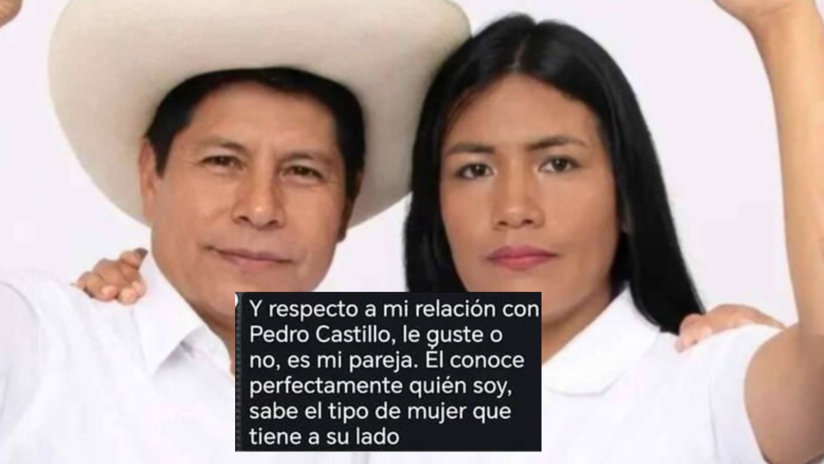 Diputada asegura ser pareja de Pedro Castillo y se enfrenta a familia de exmandatario